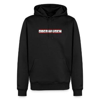 Oberhausen - Männer Premium Bio Hoodie - Schwarz - Vorne - Nico (187cm)
