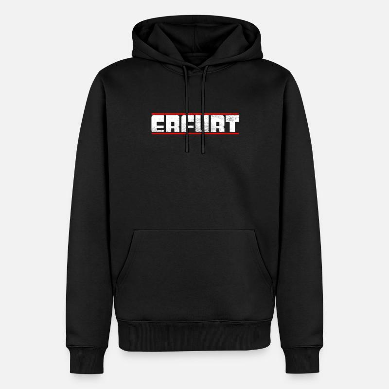 Erfurt - Sweat à capuche Premium bio Homme - noir