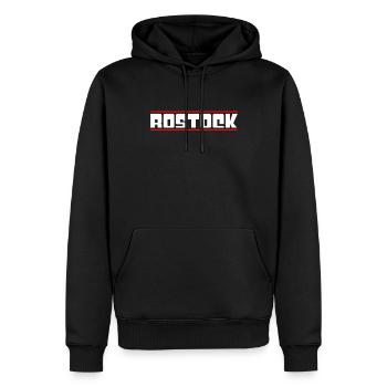 Rostock - Sweat à capuche Premium bio Homme - noir - Devant - Nico (187cm)