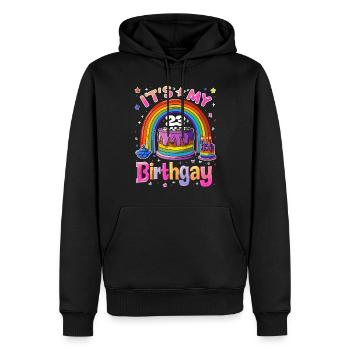 It's my birthgay birth-gay lgbt gay - Men’s Premium Organic Hoodie - black - Front - Nico (187cm)