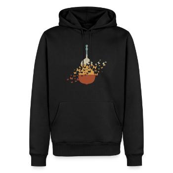 Double Bass With Butterflies Double Bassist Double - Männer Premium Bio Hoodie - Schwarz - Vorne - Nico (187cm)