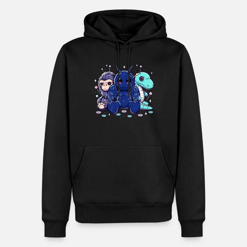 Cryptides gothiques pastel - Sweat à capuche Premium bio Homme - noir