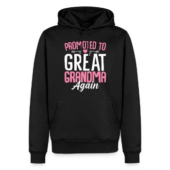 Wieder zur Urgroßmutter befördert Schwangerschaft - Männer Premium Bio Hoodie - Schwarz - Vorne - Nico (187cm)
