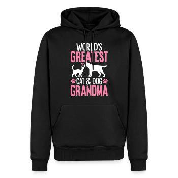 Lustiges Haustier Oma Pawma Welpe Pelz Oma Katze und - Männer Premium Bio Hoodie - Schwarz - Vorne - Nico (187cm)