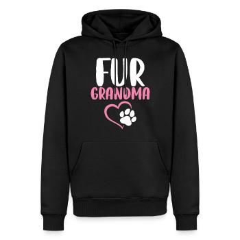 Pelz Oma Lustige Oma Pawma Welpe Hund - Männer Premium Bio Hoodie - Schwarz - Vorne - Nico (187cm)