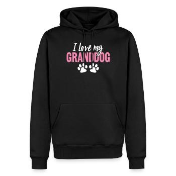 Ich liebe meinen Enkelhund Lustiger Hund Oma Pelz Hündchen - Männer Premium Bio Hoodie - Schwarz - Vorne - Nico (187cm)