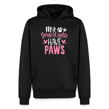 Meine Enkelkinder haben Pfoten lustige Hunde Pelz Oma Hund - Männer Premium Bio Hoodie - Schwarz - Vorne - Nico (187cm)