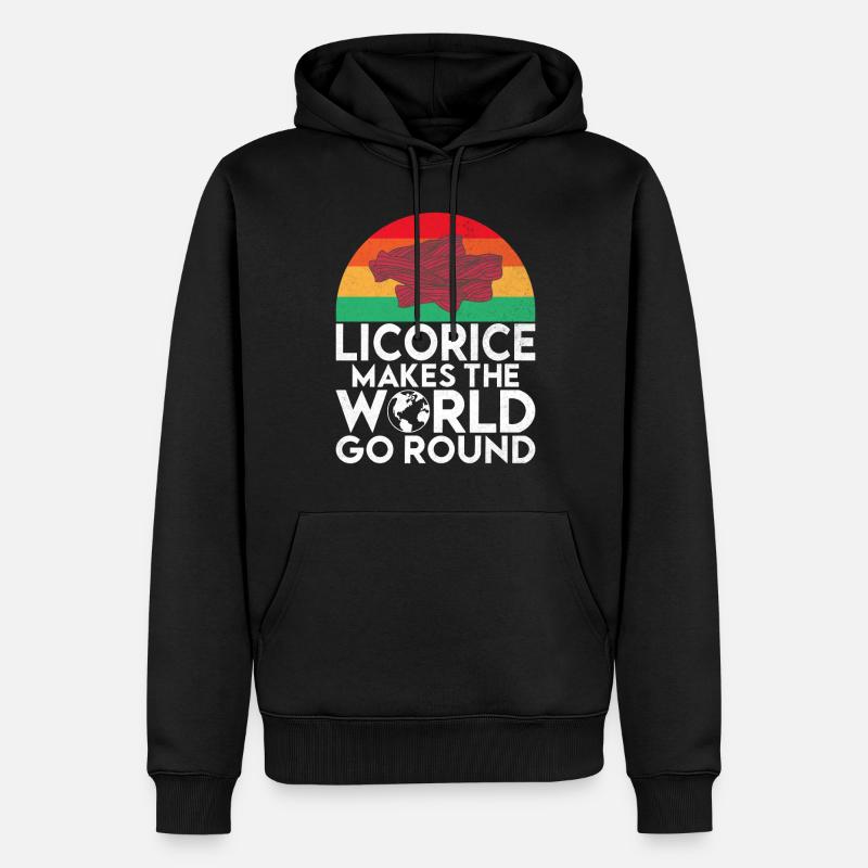 Cadeaux de réglisse - Sweat à capuche Premium bio Homme - noir