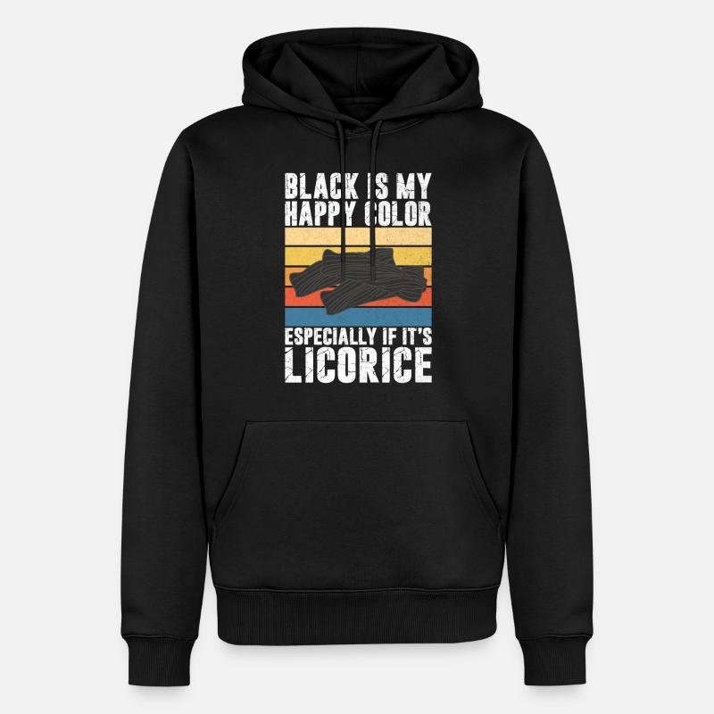 Cadeaux de réglisse - Sweat à capuche Premium bio Homme - noir