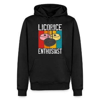 Cadeaux de réglisse - Sweat à capuche Premium bio Homme - noir - Devant - Nico (187cm)