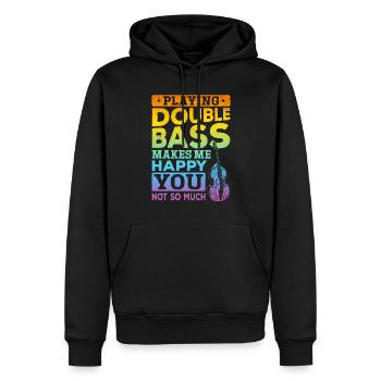Playing Double Bass - Double Bass Player - Männer Premium Bio Hoodie - Schwarz - Vorne - Nico (187cm)