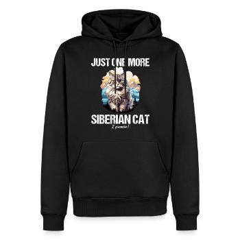 Siberian Cat Sibirische Katze - Männer Premium Bio Hoodie - Schwarz - Vorne - Nico (187cm)