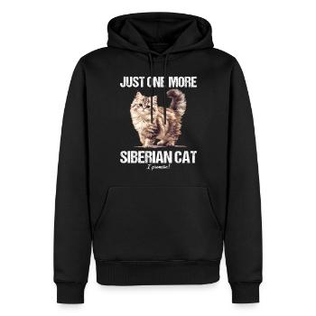Chat Sibérien Sibirische Katze - Sweat à capuche Premium bio Homme - noir - Devant - Nico (187cm)