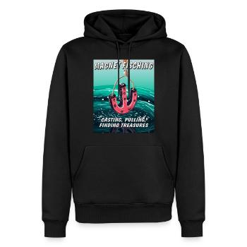 MAGNET FISCHING CASTING PULLING FINDING TREASU - Männer Premium Bio Hoodie - Schwarz - Vorne - Nico (187cm)