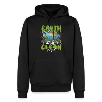 Environmental Protection Environmentalists - Men’s Premium Organic Hoodie - black - Front - Nico (187cm)
