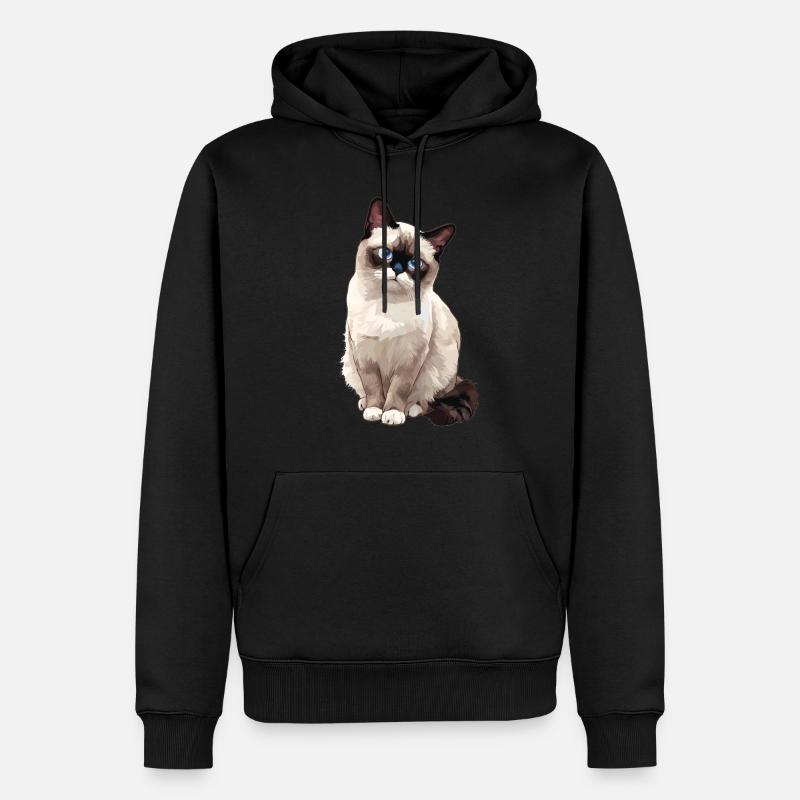 Chaton raquette Chat raquette - Sweat à capuche Premium bio Homme - noir