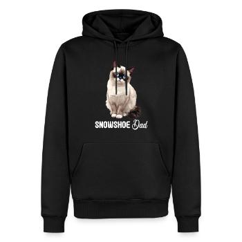 Chaton raquette Chat raquette - Sweat à capuche Premium bio Homme - noir - Devant - Nico (187cm)