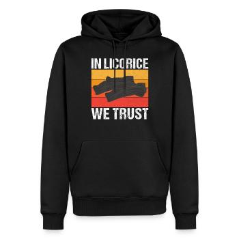 Cadeaux de réglisse - Sweat à capuche Premium bio Homme - noir - Devant - Nico (187cm)
