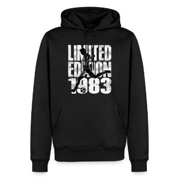 Limited Edition 1983 Limited Edition Fußball - Männer Premium Bio Hoodie - Schwarz - Vorne - Nico (187cm)