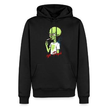 Lustiger Außerirdischer Spruch sigh...People - Männer Premium Bio Hoodie - Schwarz - Vorne - Nico (187cm)