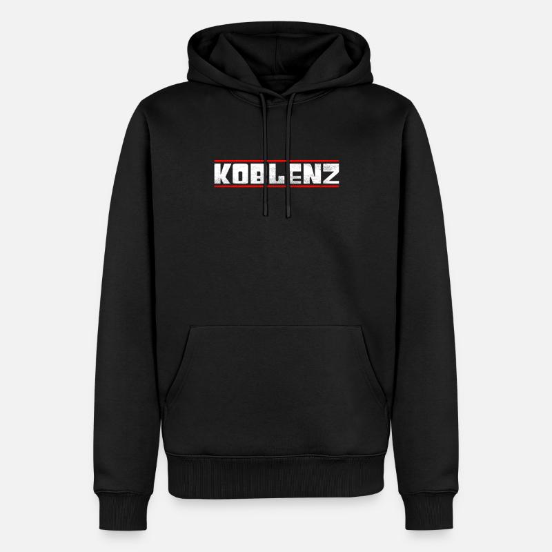 Koblenz - Männer Premium Bio Hoodie - Schwarz