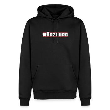 Würzburg - Sweat à capuche Premium bio Homme - noir - Devant - Nico (187cm)