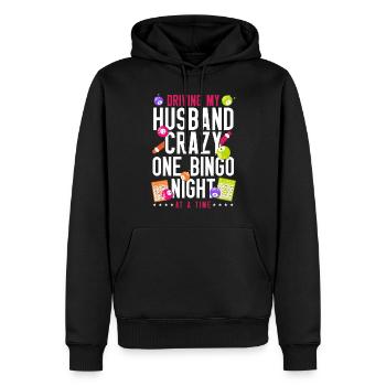 Bingo Player Husband Wife Driving - Men’s Premium Organic Hoodie - black - Front - Nico (187cm)