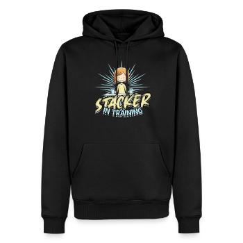 Sport Stacking Speed Stacker In Training - Männer Premium Bio Hoodie - Schwarz - Vorne - Nico (187cm)