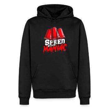 Cup Stacking Speed Stack Maniac - Männer Premium Bio Hoodie - Schwarz - Vorne - Nico (187cm)