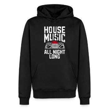 House Music EDM Rave DJ Electro Deep House Lover - Sweat à capuche Premium bio Homme - noir - Devant - Nico (187cm)