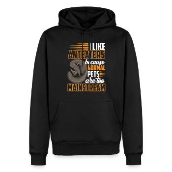 J’aime fourmilier Ours mangeur de fourmis - Sweat à capuche Premium bio Homme - noir - Devant - Nico (187cm)