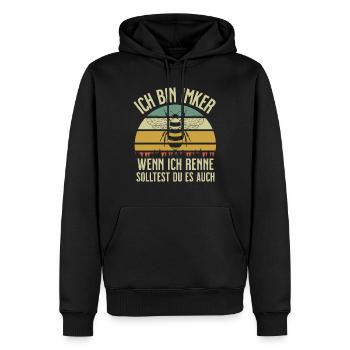 Beekeeper Tshirt Honey Bee Beekeeping Beekeeper - Men’s Premium Organic Hoodie - black - Front - Nico (187cm)