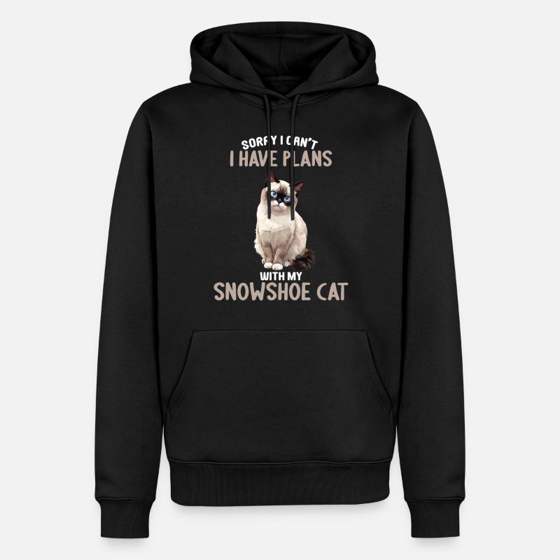 Chaton raquette Chat raquette - Sweat à capuche Premium bio Homme - noir