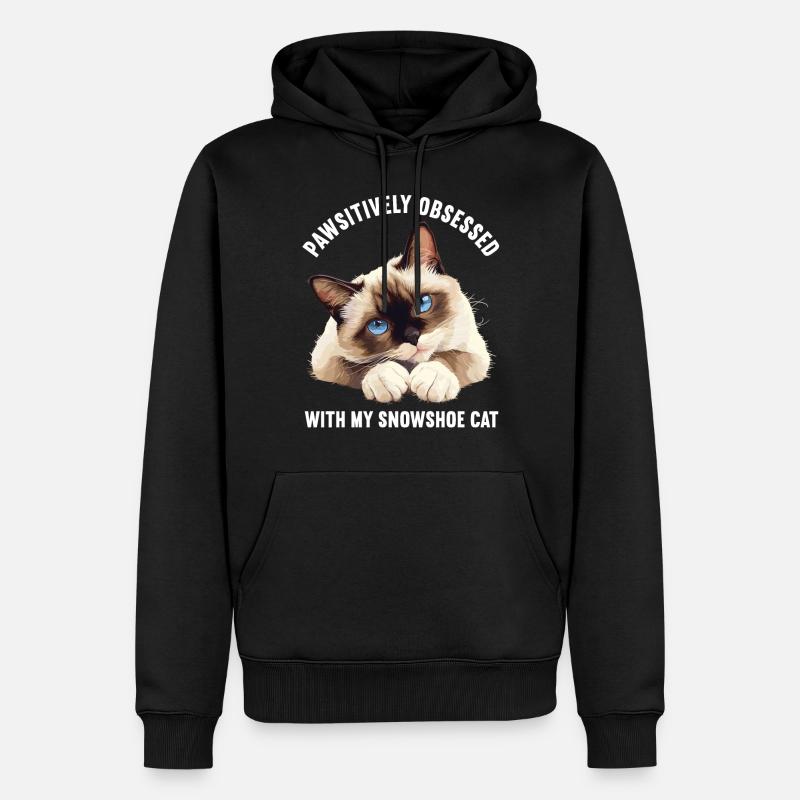 Chaton raquette Chat raquette - Sweat à capuche Premium bio Homme - noir