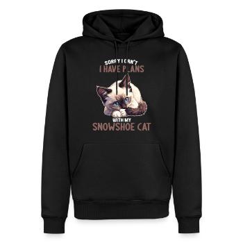 Chaton raquette Chat raquette - Sweat à capuche Premium bio Homme - noir - Devant - Nico (187cm)