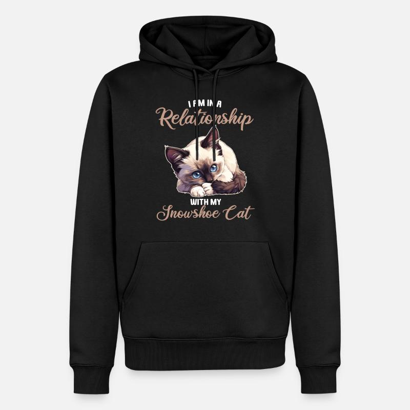 Chaton raquette Chat raquette - Sweat à capuche Premium bio Homme - noir