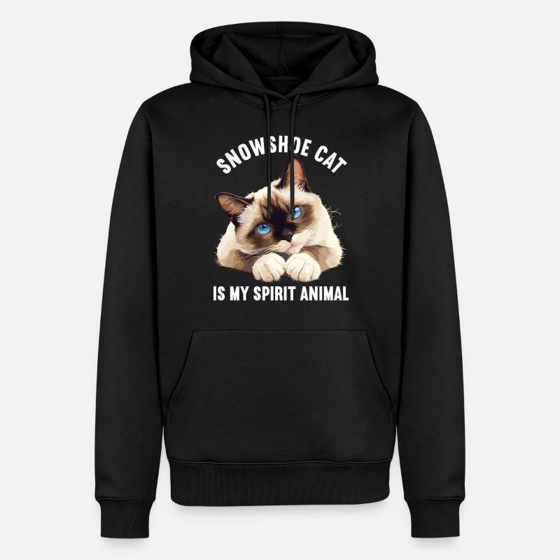 Chaton raquette Chat raquette - Sweat à capuche Premium bio Homme - noir
