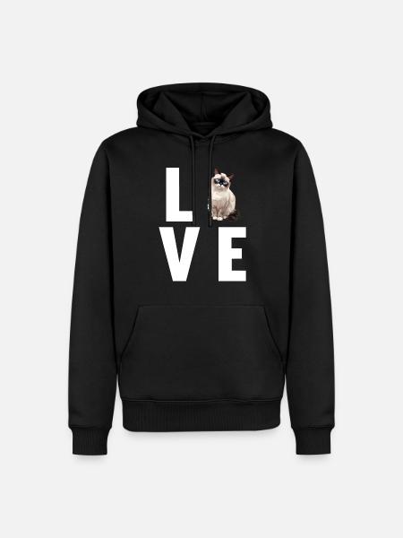 Snowshoe Kitten Snowshoe Cat - Men’s Premium Organic Hoodie - black
