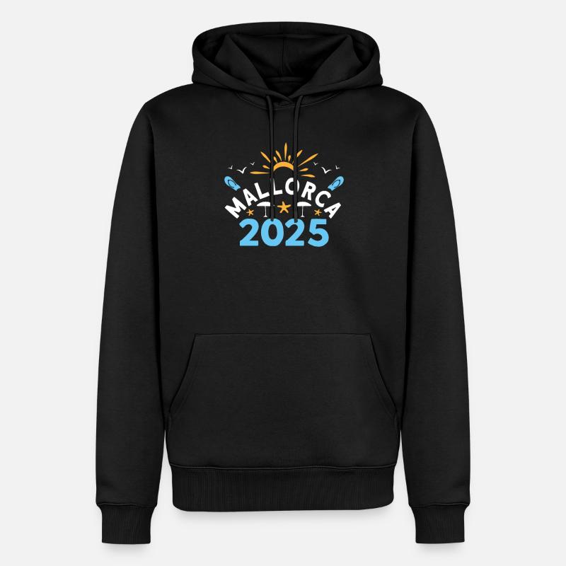 Mallorca 2025 - Männer Premium Bio Hoodie - Schwarz