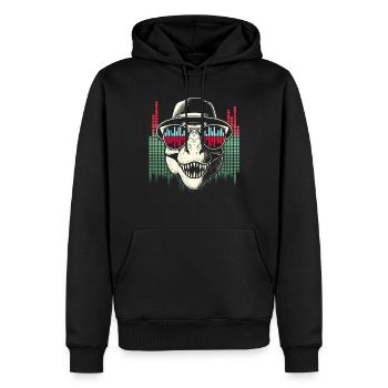 Dinosaure Lunettes De Soleil House Musique Rave DJ - Sweat à capuche Premium bio Homme - noir - Devant - Nico (187cm)