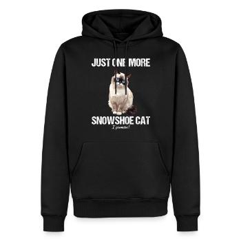 Chaton raquette Chat raquette - Sweat à capuche Premium bio Homme - noir - Devant - Nico (187cm)