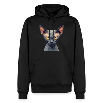 Sphynx Kätzchen Sphynx Katze - Männer Premium Bio Hoodie - Schwarz - Vorne - Nico (187cm)