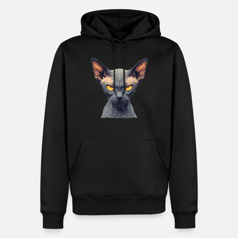 Chaton Sphynx Chat Sphynx - Sweat à capuche Premium bio Homme - noir