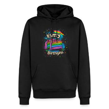 It's my birthgay birth-gay lgbt gay - Men’s Premium Organic Hoodie - black - Front - Nico (187cm)