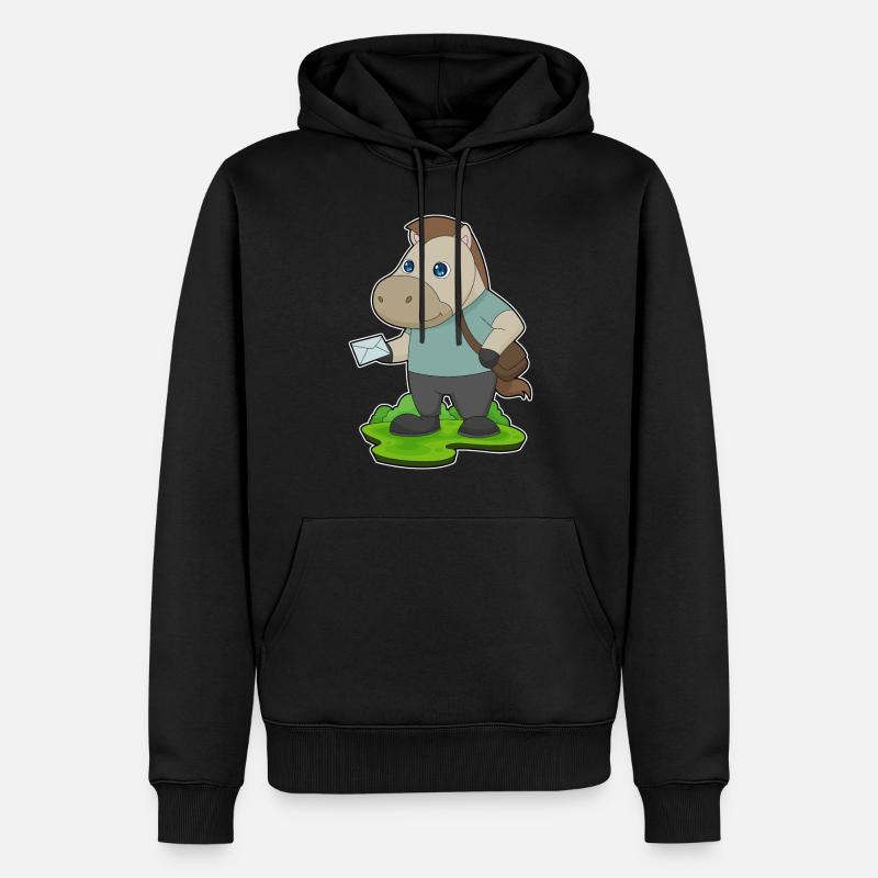 Lettre de cheval - Sweat à capuche Premium bio Homme - noir