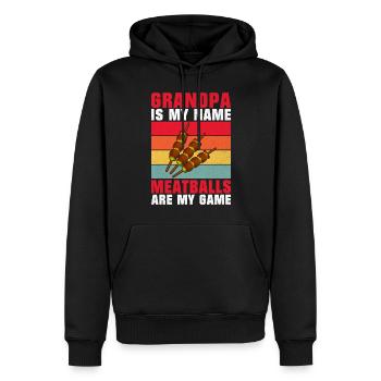 Meatball Lovers Gifts - Männer Premium Bio Hoodie - Schwarz - Vorne - Nico (187cm)