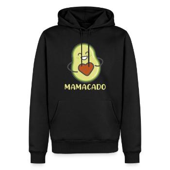 Avocat Maman Mamacado Maman Enceinte - Sweat à capuche Premium bio Homme - noir - Devant - Nico (187cm)