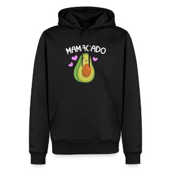 Avocat Maman Mamacado Maman Enceinte - Sweat à capuche Premium bio Homme - noir - Devant - Nico (187cm)