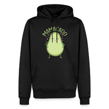 Avocat Maman Mamacado Maman Enceinte - Sweat à capuche Premium bio Homme - noir - Devant - Nico (187cm)
