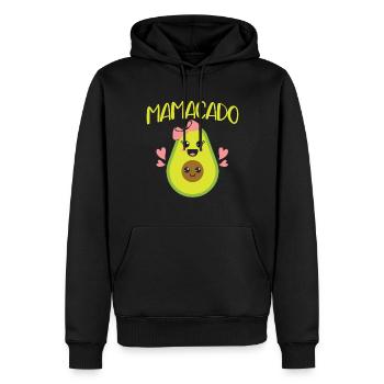 Avocat Maman Mamacado Maman Enceinte - Sweat à capuche Premium bio Homme - noir - Devant - Nico (187cm)